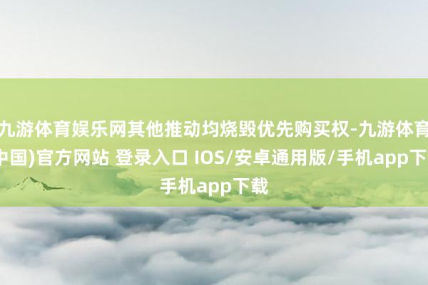 九游体育娱乐网其他推动均烧毁优先购买权-九游体育(中国)官方网站 登录入口 IOS/安卓通用版/手机app下载