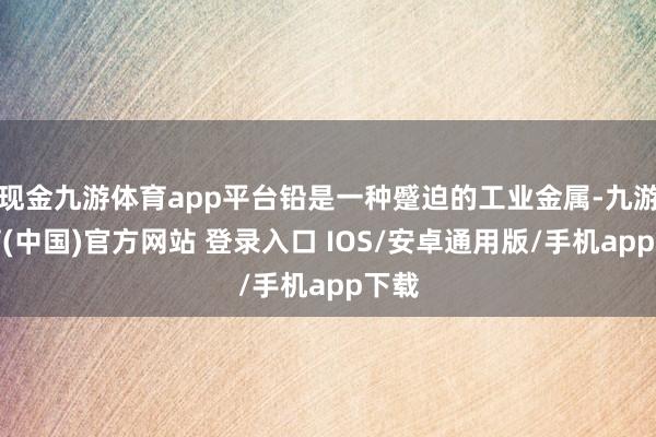 现金九游体育app平台铅是一种蹙迫的工业金属-九游体育(中国)官方网站 登录入口 IOS/安卓通用版/手机app下载