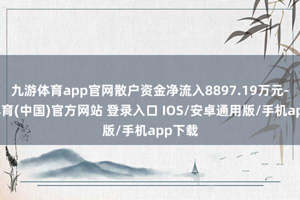 九游体育app官网散户资金净流入8897.19万元-九游体育(中国)官方网站 登录入口 IOS/安卓通用版/手机app下载